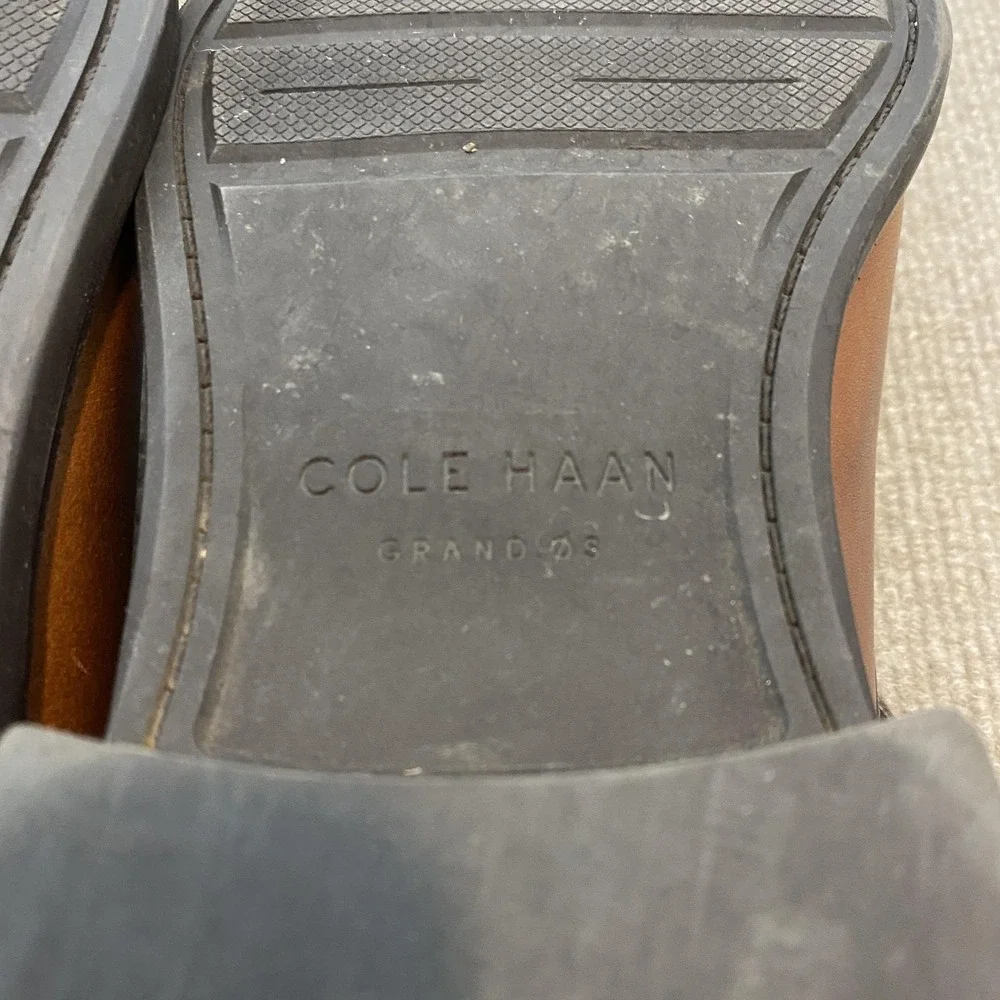 Cole Haan Grand.OS Shoes Mens Size 13‎ M Brown Leather Cap Toe Derby C28882